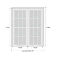 thumbnail image 6 of Solid French Double Doors 48 x 80 inches | Quadro 4445 Nebraska Grey with Frosted Glass | Wood Solid Panel Frame Trims | Closet Bedroom Sturdy Doors, 6 of 6