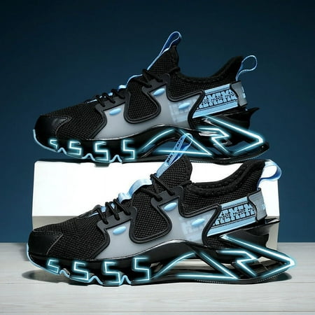 

hotio 2024 Fashionable Knitted Blade Sneakers for Men: Breathable Shock-Absorbing Non-Slip Running Shoes for Active Wear