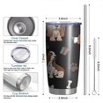 thumbnail image 6 of 20 Oz Basset Hounds with Bones and Presents Coffee Tumbler Double Wall Insulated Stainless Steel Water Bottle | Metal Reusable Thermoses Flask with Cup Cap | Leak & Sweat Proof with Anti-Dust Lid, 6 of 7
