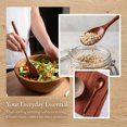 thumbnail image 5 of REGALWOVEN Cooking Utensil Set, Wood Kitchen Utensils, Cooking Spoons for Non Stick Cookware, Essential Kitchen Gadgets for Home, Cooking Brown B 4, 5 of 5