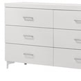 thumbnail image 4 of HomeRoots 486523 29 x 58 x 16 in. White Solid Wood Six Drawers Double Dresser, 4 of 5