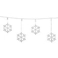 thumbnail image 1 of Holiday Time 10-Count Cool White LED Snowflake Curtain Christmas Lights, 9', 1 of 4
