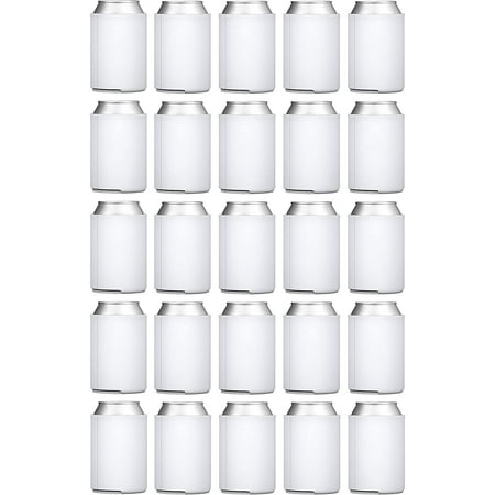 

Bulk Can Coolers (50-Pack) Blank Foam Sleeves Plain Soft Insulated Blanks for Soda Beer Water Bottles HTV Vinyl Proje
