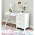 thumbnail image 2 of Laysan Home 4 Drawers Modern Wood Side Storage Desk in White, 2 of 24