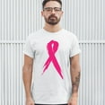 thumbnail image 3 of Tee Hunt Pink Ribbon Breast Cancer Awareness T-Shirt Hope Fight Survivor Mens Shirt, White, X-Large, 3 of 5