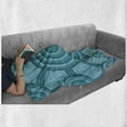 thumbnail image 5 of Teal Soft Flannel Fleece Throw Blanket, Abstract Aboriginal Dot Painting Native Prehistoric Cultural Art in Australia, Cozy Plush for Indoor and Outdoor Use, 60" x 80", Teal, by Ambesonne, 5 of 5