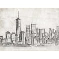 thumbnail image 2 of OnRei 18x15 Gold Ornate Wood Framed with Double Matting Museum Art Print Titled - NY Skyline, 2 of 4