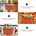 thumbnail image 6 of Niceauty Hanging Flowerpot Flowerpot Red Wood-like Plastic 2 Sets Outdoor, 6 of 8