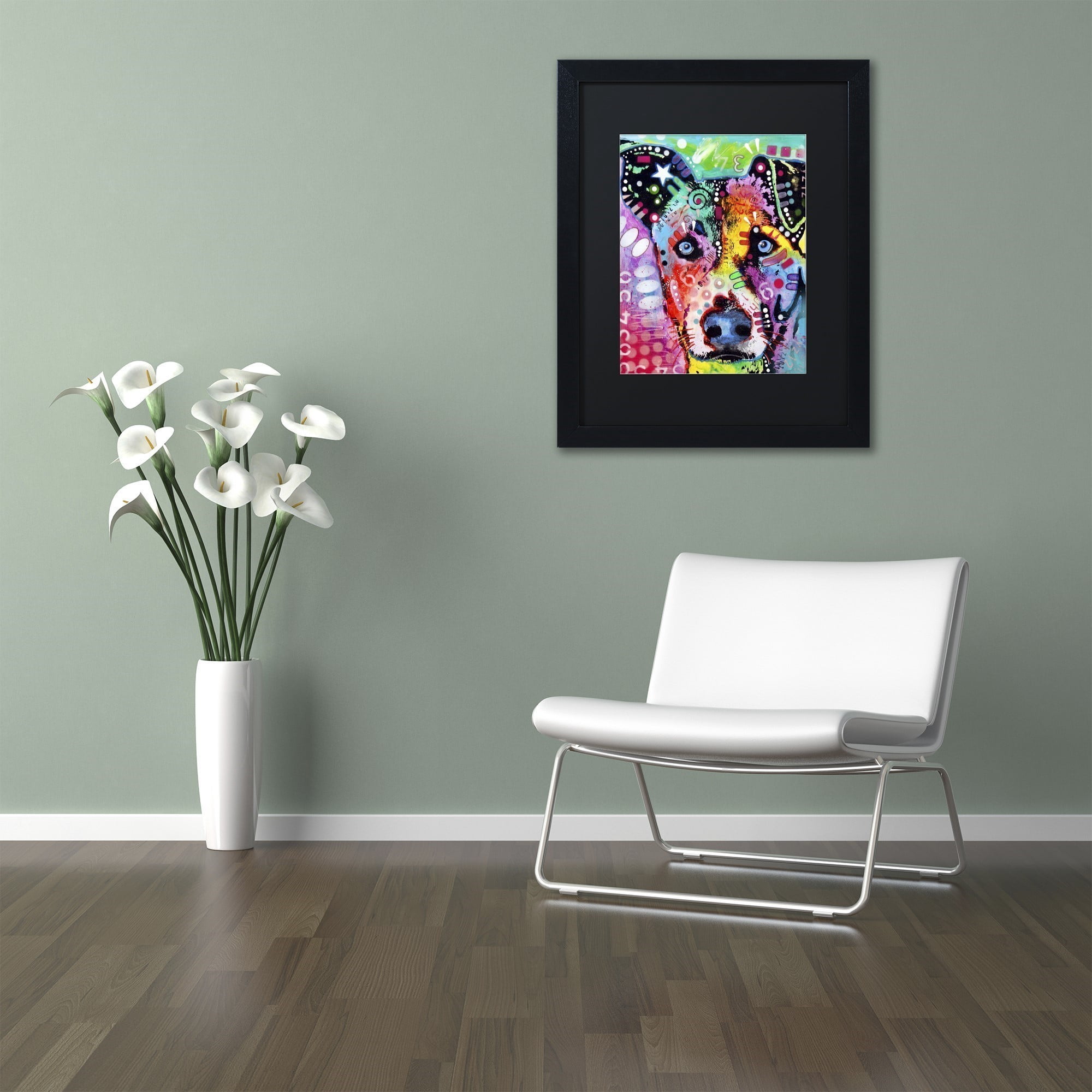 Trademark Fine Art "Flipped" Canvas Art by Dean Russo, Black Matte, Black Frame