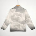 thumbnail image 6 of Cloudy Sky Texture Men's Stand Collar Sweater Long Sleeve Clothing Loose Fit Sports Sweater, 6 of 8