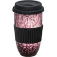 thumbnail image 1 of Travel Ceramic Reusable Coffee Travel Mug with Lid and Sleeve -16oz. Large, Eco-friendly, Portable Tumbler, Microwave & Dishwasher Safe, Unique Ceramic Coffee Mug Lid BPA Free, Great Gift! (Pink), 1 of 5