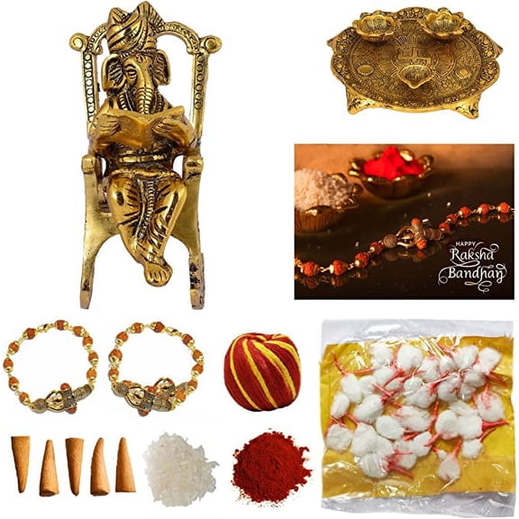 Wonder Care Rakhi for Brother with Gift Pack Rakhi Combo | Roli Chawal Tika | Raksha Bandhan Wish Card - Rakhee for Bhaiya Bhabhi Combo Set for rakshabhandhan