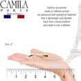 thumbnail image 2 of Camila Paris CP3368 French Hair Barrette Clip for Women, Handmade, Gray White, Side Slide-in Metal-Free Closure Strong Hold Grip Hair Clips for Girls, No Slip Durable Hair Accessories, Made in France, 2 of 20