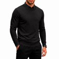 thumbnail image 5 of FOPSUFGWFO Men's Knit Sweaters 2 in 1 Crew Neck Sweatshirts With Shirt Collar Long Sleeve Pullover Tops for Business L, 5 of 6