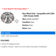 thumbnail image 2 of Rear Wheel Hub - Compatible with 2000 - 2009 Honda S2000 2001 2002 2003 2004 2005 2006 2007 2008, 2 of 2