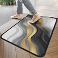 thumbnail image 4 of Black White Gold Wave Marble Door Rugs,Washable Non Slip Door Mats Indoor,Decorative Door Mats,Entry Mat Indoor for Entrance,Bedroom,Kitchen,Bathroom,30"x17", 4 of 6
