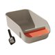 thumbnail image 4 of Caja de arena para gatos de interior con tapa abierta, desmontable y antisalpicaduras, alta Gris, 4 of 9