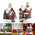 thumbnail image 1 of de decoración de escritorio con de nieve con navideña de resina de 2 uds. yotijar Casa de miniaturas de resina, 1 of 9