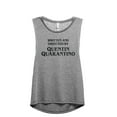 thumbnail image 1 of Written And Directed By Quentin Quarantino Women's Fashion Sleeveless Muscle Workout Yoga Tank Top Heather Grey Grey 2X-Large, 1 of 3