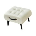 thumbnail image 3 of TISHITA PU Leather Footstool Step Stool Portable Handle Non Slip Padded Foot Rest Potty Stool for Playroom Entryway Decor Guest Rooms white, 3 of 8