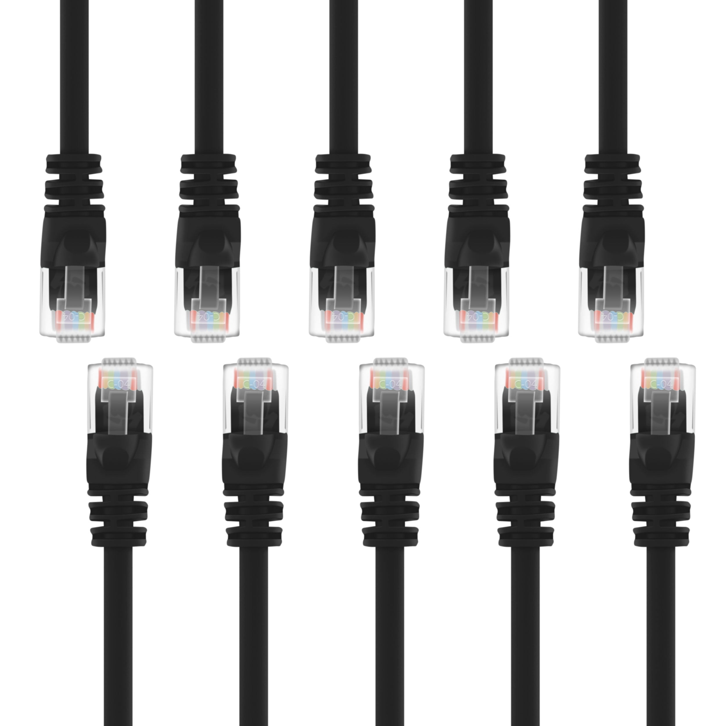 GearIt 10 Pack, Cat 6 Ethernet Cable Cat6 Snagless Patch 14 Feet .