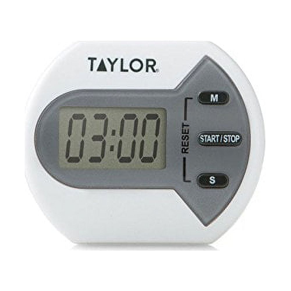 Taylor® White & Gray Digital Timer