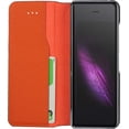 thumbnail image 6 of Galaxy Fold 5G Genuine Cowhide Leather Wallet Case,Flip Folio Magnetic Buckle Closure,Card Slots Holder,Cash Pockets Cover Case with Kickstand Cases for Samsung Galaxy Fold,Orange, 6 of 15