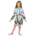 thumbnail image 6 of FORMRS Niños Bathrobe Unisex Hooded Robe Soft Plush Pajamas Sleepwear, Size 4-6T, Abstract Mountain, 6 of 7