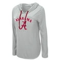 thumbnail image 2 of Women's Colosseum Heather Gray Alabama Crimson Tide My Lover Lightweight Hooded Long Sleeve T-Shirt, 2 of 3