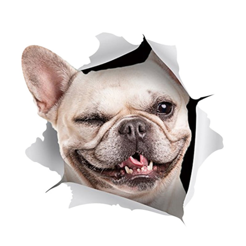 Details about   Removable Home Decor Door Wall Sticker Self Adhesive Animals French bulldogs