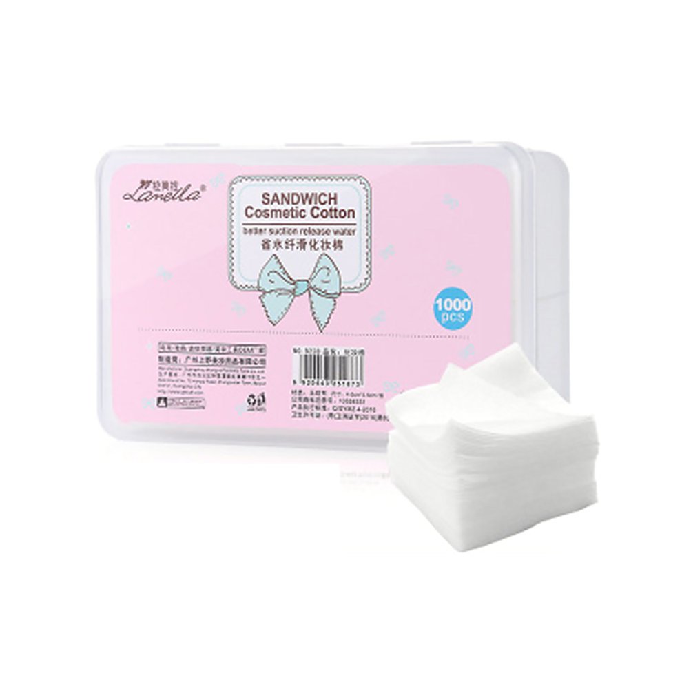 2 PACKS 1000 Pieces Of Cotton Pads NonWoven WaterSaving Wet Compress