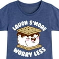 thumbnail image 3 of Instant Message - Camping - Laugh S'more, Worry Less - Toddler & Youth Girls Short Sleeve Graphic T-Shirt, 3 of 6