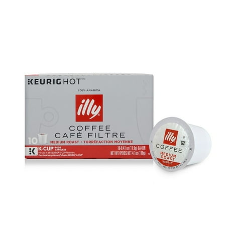 illy K-Cup Pods Medium Roast Coffee for Keurig Brewers, 10 Ct