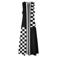 thumbnail image 3 of Stylish Black and white check and stripes Long Dress beach outfits for women clothes for woman elegant dresses plus s Dress, 3 of 6