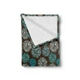 thumbnail image 2 of Brown and Blue Soft Flannel Fleece Blanket, Dots Forming Oval Shapes Retro Style Abstract Geometric Vintage, Cozy Plush for Indoor and Outdoor Use, 60" x 80", Brown Turquoise White, by Ambesonne, 2 of 5