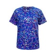 thumbnail image 3 of Kiijoy Girls Leopard Sequin Glitter T-Shirt Short Sleeve Crew Neck T Shirt Unisex Tee Top, 3 of 3
