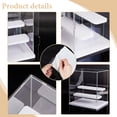 thumbnail image 4 of 3-Tier Assembled Trasparent Plastic Toys Action Figures Display Riser Boxs Dustproof Minifigures Display Case with White Base Hold us to 12Pcs Toys White 10pcs/set, 4 of 7