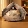 thumbnail image 3 of Cats Winter Warmth Dog's Seasons Semi Enclosed Bed House Pet Cats Supplies For Sleeping, 3 of 5