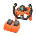thumbnail image 4 of Juego de volante de juguete de simulación con Pedal de freno con música ligera, coordinación mano-ojo, juego de conducción para niños al aire libre , Naranja, 4 of 8