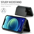 thumbnail image 4 of Mantto Case for iPhone 12/iPhone 12 Pro with Card Holder, Retro PU Leather RFID Blocking Credit Card Slots Double Magnetic Clasp Flip Kickstand Shockproof Phone Cover for iPhone 12/iPhone 12 Pro,Black, 4 of 9