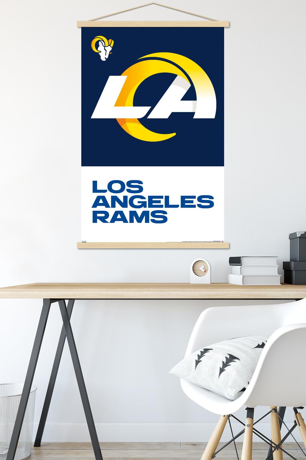 NFL Los Angeles Rams - Logo 20 Wall Poster with Wooden Magnetic Frame, 22.375" x 34"