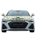 thumbnail image 2 of Yuyamidu Green Leaf Car Hood Cover Outdoor Hood Full Covers Cow Auto Side View Mirror Cover Cars Sedans Rearview Covers 3 Pack St. Patrick's Day Car Exterior Accessories Decoration, 2 of 7