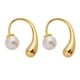 thumbnail image 1 of EeaseMX par de pendientes de perla para mujer, aretes de perla, joyería, aretes tipo botón, 1 of 7