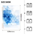 thumbnail image 3 of Haosy Blue and White Geometric Notebooks 2 Pcs 1-subject Journal 60 Sheets A5 College Ruled Paper Detachable Ring 8.3"x5.7", 3 of 8