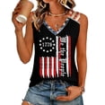 thumbnail image 2 of Bbyeadc 250 Anniversary USA Shirt Women V Neck Sleeveless Tank Top Patriotic Vest 250th Anniversary USA Flag Eagle Tee 1776-2026 Gift,Black (XL), 2 of 5