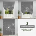 thumbnail image 5 of Grey Dandelion Tie Up Curtain Valance for Window, Adjustable Rod Pocket Window Curtains Shades, Abstract Art Simple Floral Light Filtering Valance Drapes for Cafe Living Room Bedroom 42"x54", 5 of 9