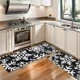thumbnail image 3 of Kitchen Rugs Sets Of 2,Black Christmas Snowflake Pattern Anti Fatigue Kitchen Mat Rugs Non Slip Washable,Decorative Kitchen Floor Mats for Kitchen,Sink,Laundry,17"X47", 3 of 5