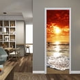 thumbnail image 1 of StyleP 95x215cm Etiqueta de Puerta 3D Bodega Foto Mural Trompe l'oeil Calcomanías de Pared PVC Papel Pintado Impermeable para Dormitorio Baño Cocina Decoración Pegatinas de Puerta BRI Rojo Verde, 1 of 5