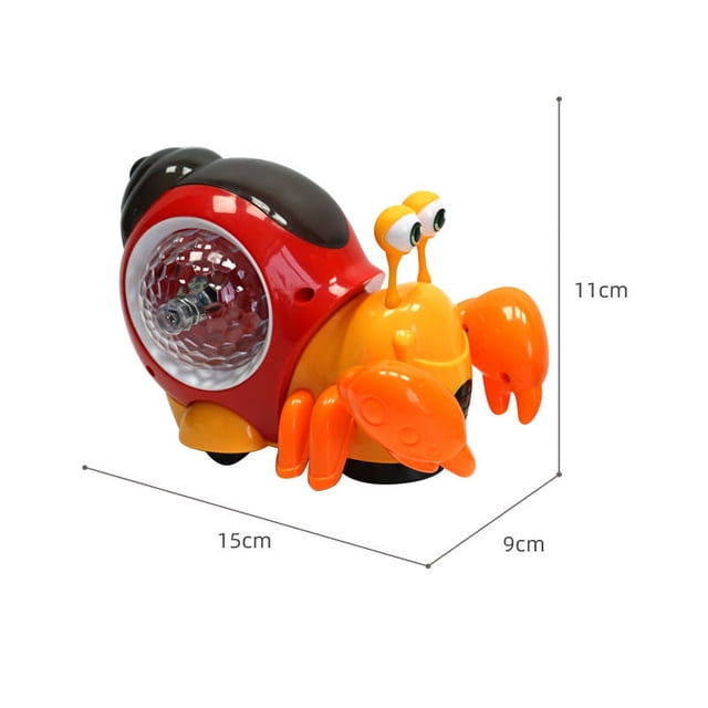 Juguete universal de cangrejo ermitaño con luz y sonido eléctrico, tembloroso, regalos para niños, luces de colores, regalos para niños