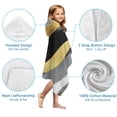 thumbnail image 7 of Gray and Gold Marble Ink Waves Pattern Hooded Bath Towel，50"x30" for Ages 3 To 12 Kids, Quick Dry Lightweight Soft Microfiber Hood Beach Towel Cover Up for Kids, 7 of 7